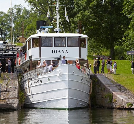 Schiff im Göta-Kanal