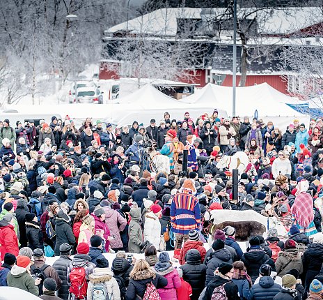 Wintermarkt in Jokkmokk, Fotograf Carl-Johan Utsi 