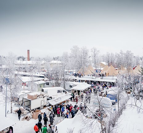 Wintermarkt in Jokkmokk, Fotograf Carl-Johan Utsi 
