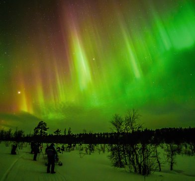 Mit etwas Glück kommen Sie in den Genuss der Polarlichter in Finnland.