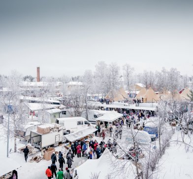 Wintermarkt in Jokkmokk, Fotograf Carl-Johan Utsi