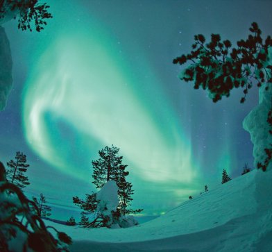 Mit etwas Glück erleben Sie Polarlichter in Finnisch Lappland.
