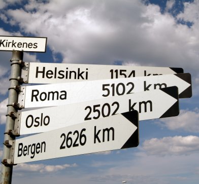 Straßenschild in Kirkenes© Trym-Ivar-Bergsmo/nordnorge.com