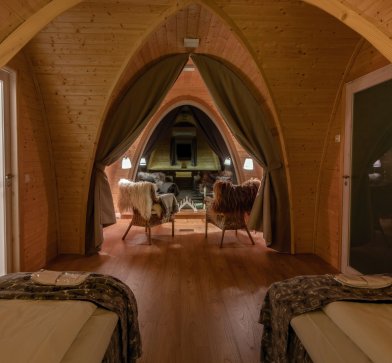 Die Gamme Cabins im Snowhotel Kirkenes© chris@arctic-photography.com